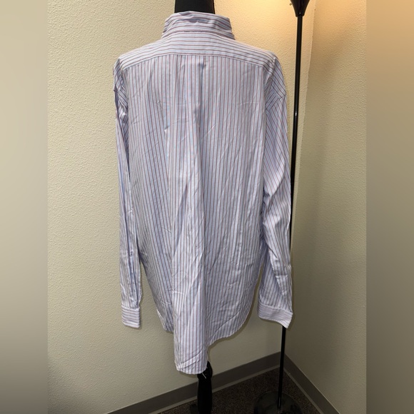 Ralph Lauren Classic Blue Stripe Button Down Long Sleeve Shirt. XXL. - Picture 4 of 8
